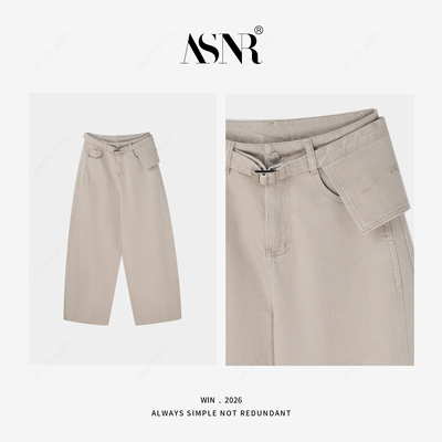 BRAID | 裤长103  26SS/ 腰包宽松微镰刀裤牛仔裤39563JTGJ