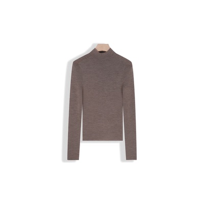 BRAID｜衣长60 半高领杨子纱长袖毛衣23025-1  DAOHYW