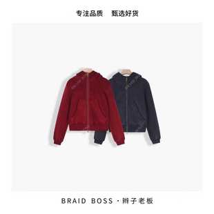 25523MAYNMZ 双面绒感卫衣摇粒绒小外套 BRAID
