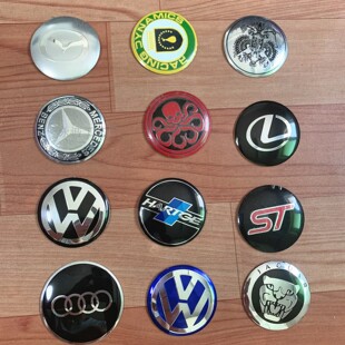 汽车个性滴塑轮毂中心盖标贴方向盘标贴标定制标志车标铝标牌订做