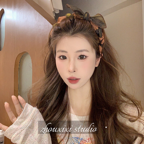 甜美蝴蝶结波浪齿梳发箍女