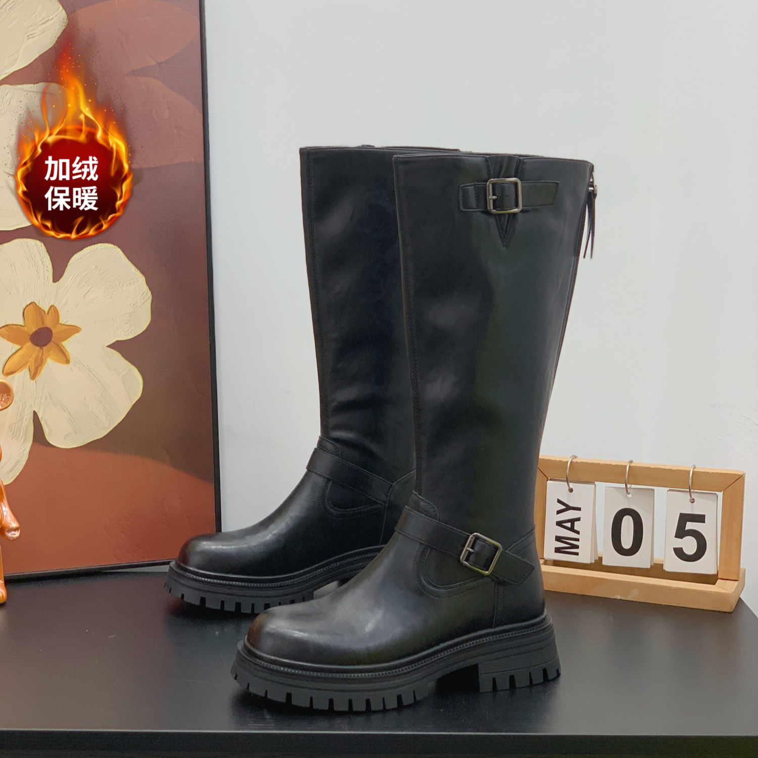 小个子增高显瘦显腿长潮流骑士靴