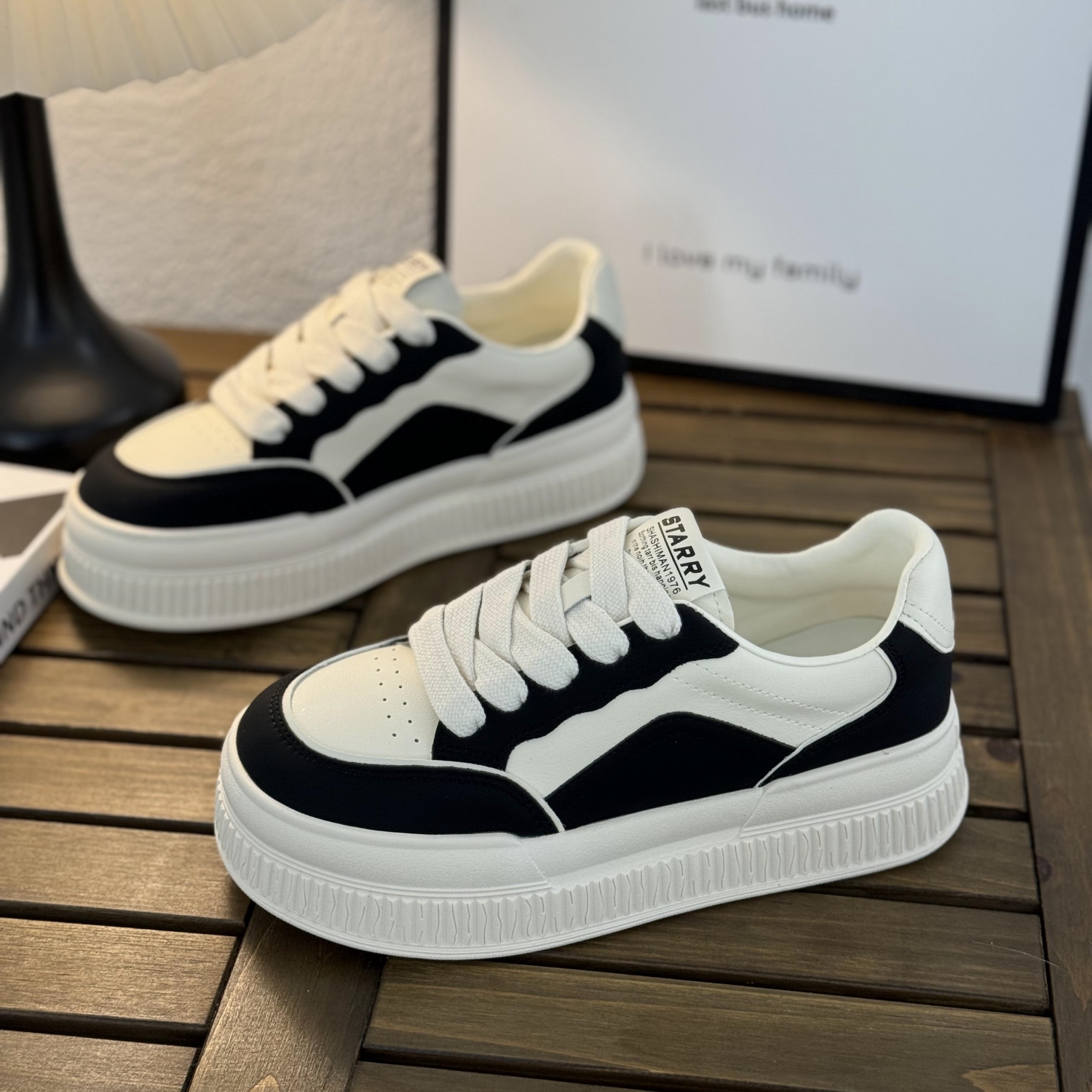 小个子厚底休闲厚底拼色轻便板鞋