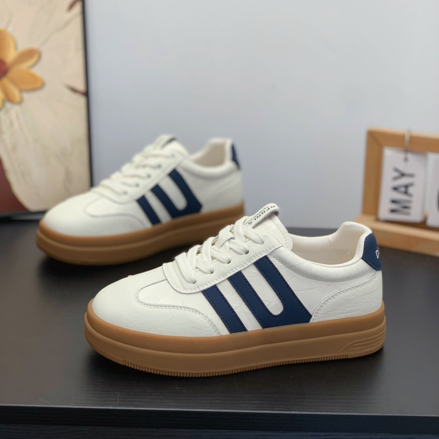 复古真皮德训鞋女2026春季新款百搭小白鞋爆款平底通勤休闲阿甘鞋,女鞋,德训鞋,淘宝优惠券,粉丝福利购,淘宝优惠卷