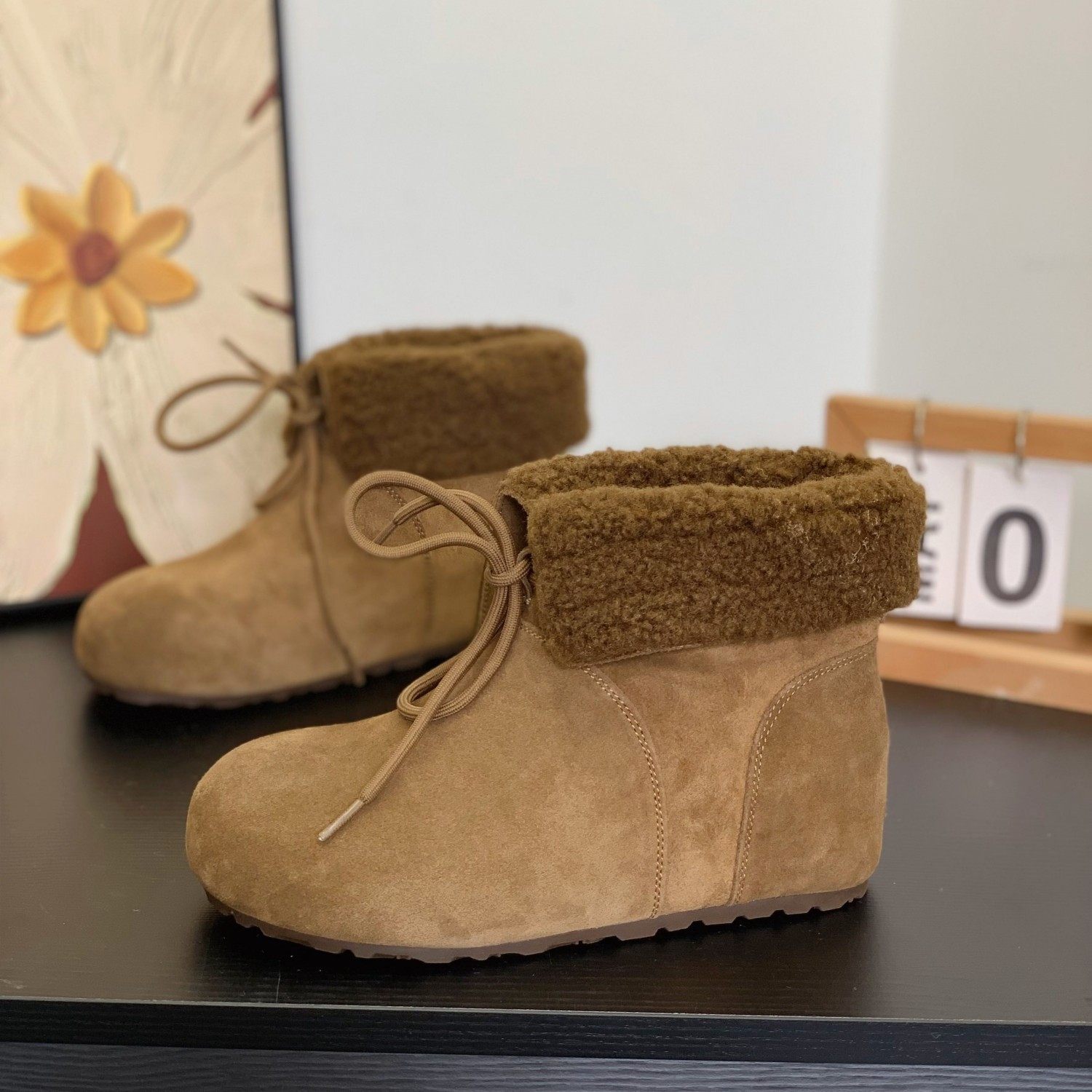 爆款两穿内增高系带勃肯棉靴2025冬季加绒保暖毛毛靴显脚小雪地靴,女鞋,时尚雪地靴,淘宝优惠券,粉丝福利购,淘宝优惠卷