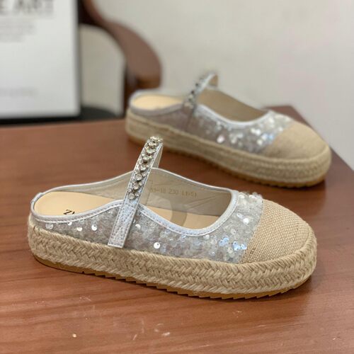 舒适平底时尚百搭懒人包头拖鞋