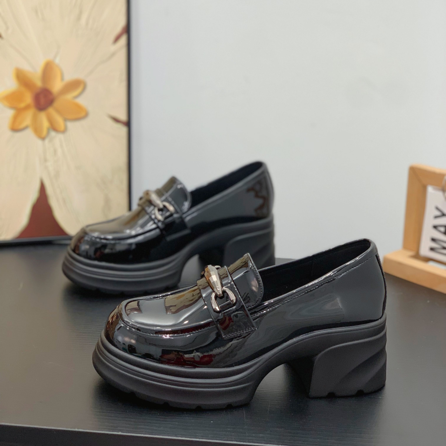 增高显腿长英伦风时尚复古乐福鞋