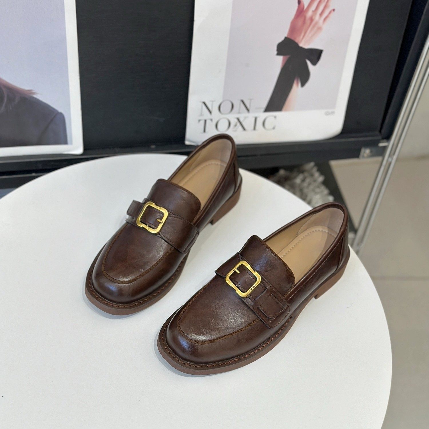 英伦风乐福鞋女2026春季新款显脚小平底复古工作小皮鞋通勤JK单鞋,女鞋,乐福鞋（豆豆鞋）,淘宝优惠券,粉丝福利购,淘宝优惠卷