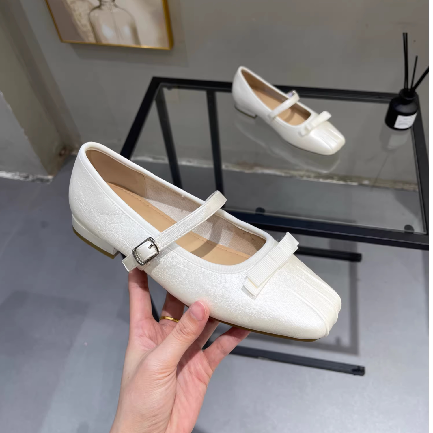 小香风配裙子气质玛丽珍鞋女2026夏季平底方头蝴蝶结温柔浅口单鞋