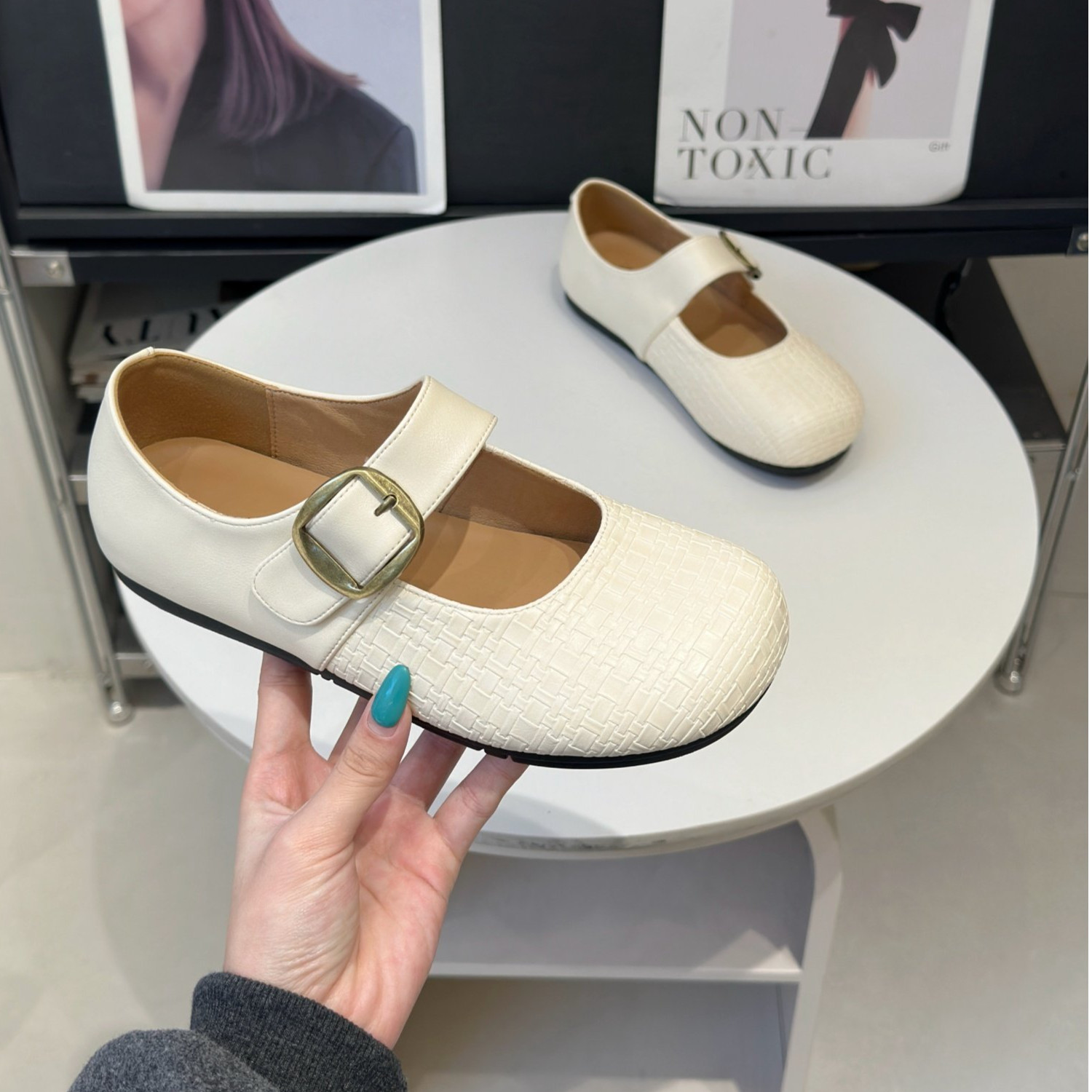 超火踩屎感玛丽珍鞋女2026春季新款复古编织一字扣带平底浅口单鞋,女鞋,玛丽珍鞋,淘宝优惠券,粉丝福利购,淘宝优惠卷
