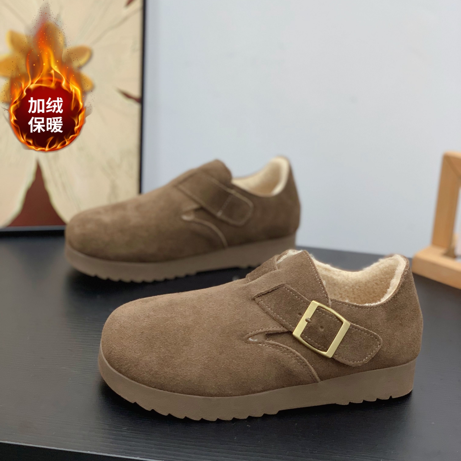 舒适通勤时尚潮流显脚小休闲棉鞋