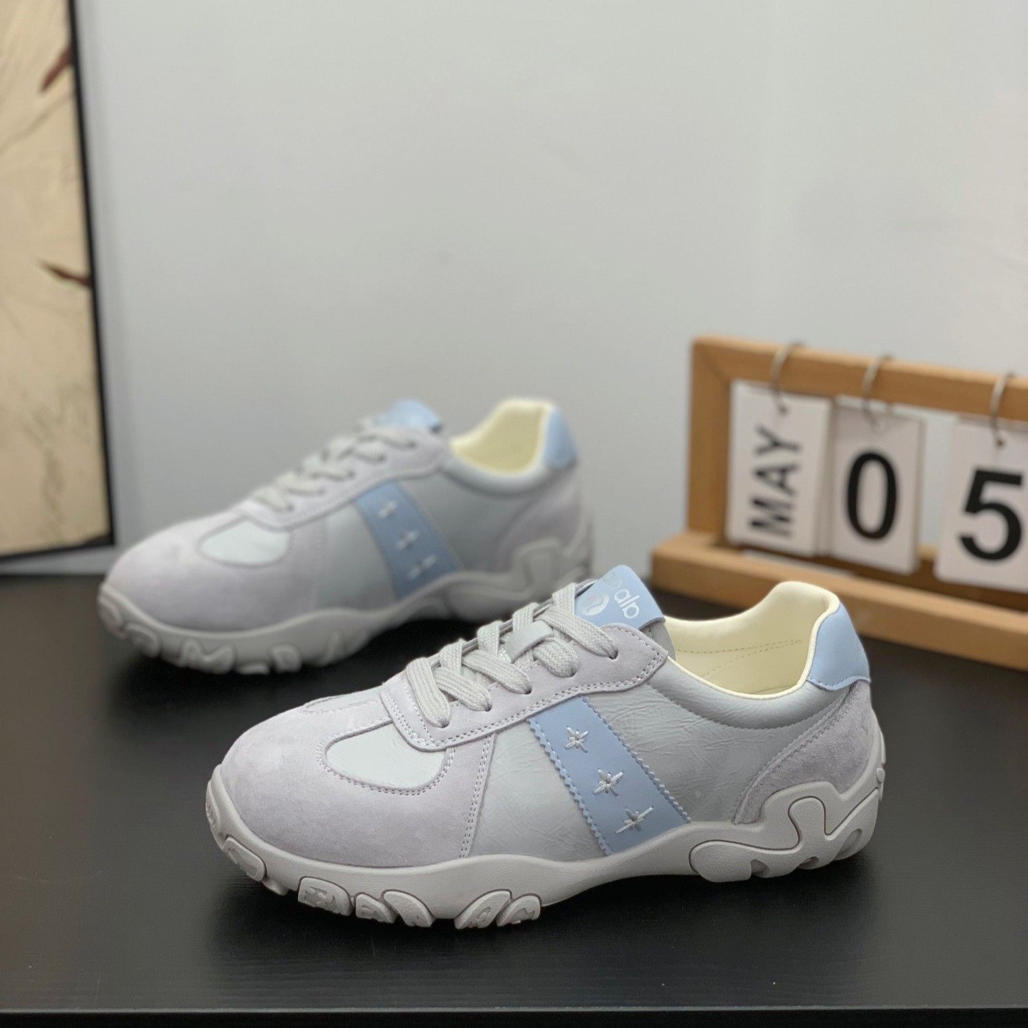 韩版平底休闲鞋女2026春新款百搭系带显脚小阿甘鞋轻便拼色德训鞋,女鞋,德训鞋,淘宝优惠券,粉丝福利购,淘宝优惠卷