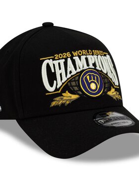 美国代购New Era酿酒人2026年MLB冠军棒球帽鸭舌帽子黑色Brewers