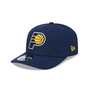 美国代购New Era印第安纳步行者棒球帽微弯帽子藏蓝色Pacers