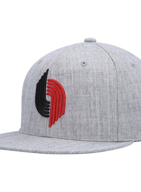 美国代购正品Mitchell & Ness波特兰开拓者棒球帽平沿灰色帽子