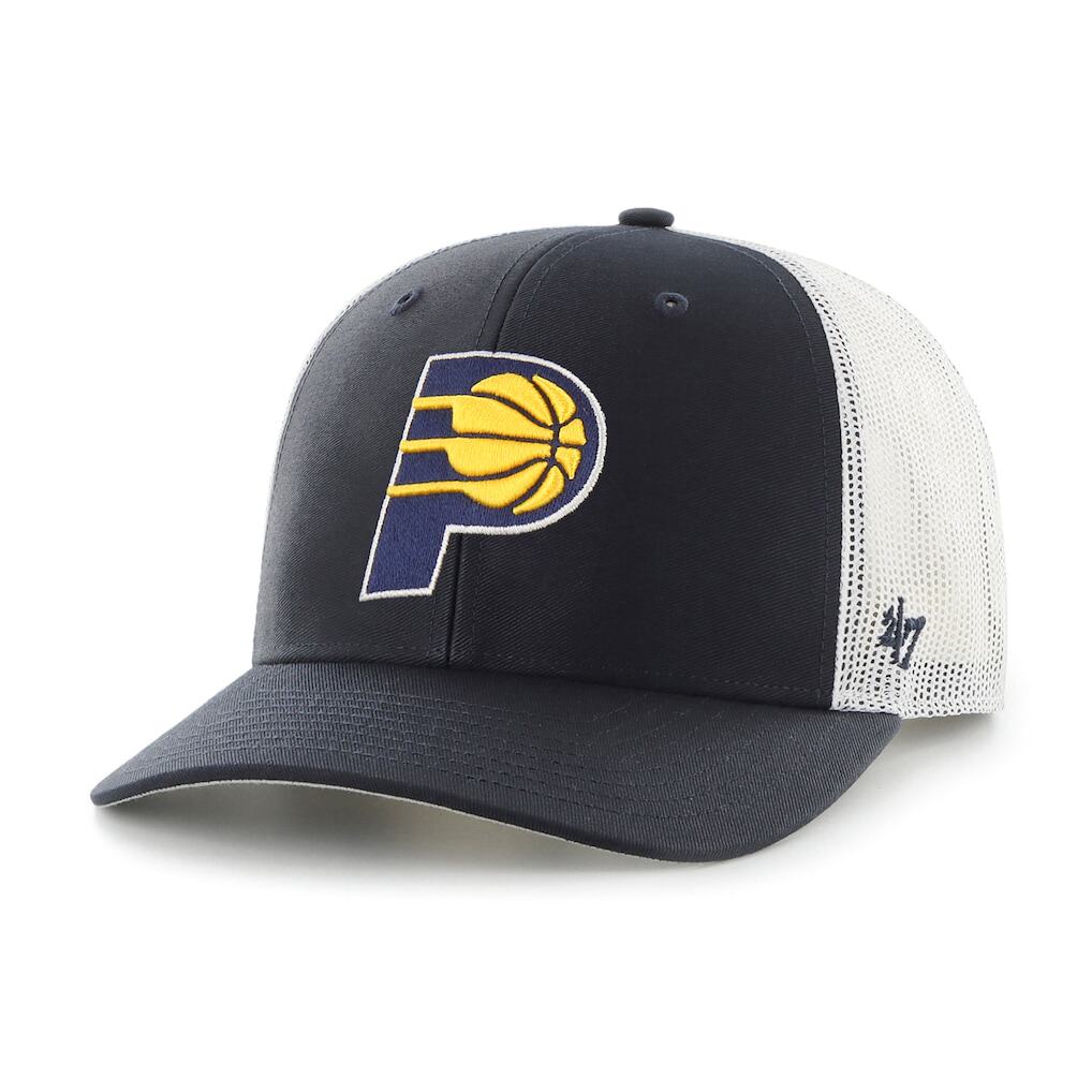 美国代购正品'47步行者队棒球帽弯沿网眼帽子深蓝色可调节Pacers