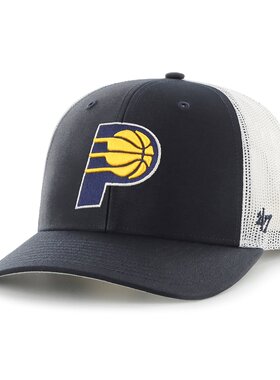 美国代购正品'47步行者队棒球帽弯沿网眼帽子深蓝色可调节Pacers
