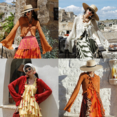 针织开衫 麦叙原创 度假风三色立体花喇叭袖 镂空短款 夏花 法式