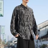 新中式风I风扎染链条嘻哈暗纹盘扣衬衫t恤男CS20-P68控88，男装T恤，电商A005