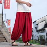 风D冰丝肌理感痞帅九分裤夏季大桶裤宽松长裤男K250-P68控88，男装休闲裤，电商A005