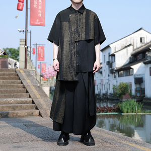 风暗黑J不规则小众法式衬衫男裙裤西裤TZ100-P163控188图片