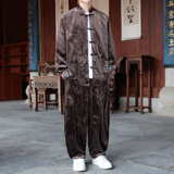 新中式K民族风金丝绒龙纹衬衫夹克外套阔腿裤男TZ173-P143控168，男装休闲套装，电商A005