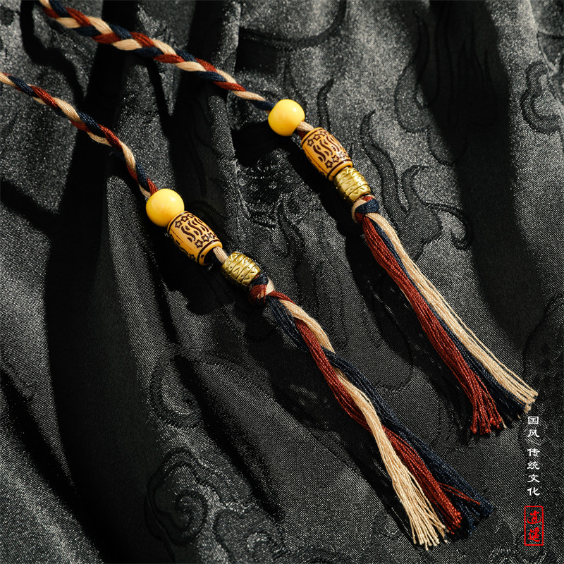 新中式H风冰丝龙纹暗花九分裤宽松盘扣萝卜裤男K188-P58控78,男装休闲裤,电商A005