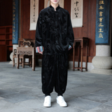 新中式L民族风金丝绒龙纹夹克哈伦裤飞鼠裤套装男TZ177-P143控168，男装休闲套装，电商A005