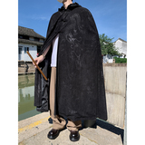 太极服C男灯芯绒外套披风长袍中式打坐二次元斗篷FY07-P175控198，男装风衣，电商A005