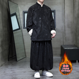 新中式D龙纹灯芯绒夹克夹棉外套棉衣束脚裤套装TZ10132-P203控228，男装夹克，电商A005