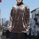 暗黑舞台演出垂感堆堆领J金丝绒打底衫保暖内穿T恤男T20-P65控78,男装T恤,电商A005, 暗黑舞台演出垂感堆堆领J金丝绒打底衫保暖内穿T恤男T20-P65控78,男装T恤,电商A005,