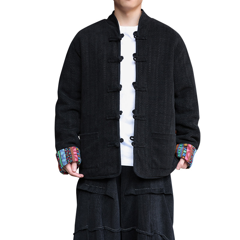 新中式J麦穗羊羔毛加绒加厚双面穿棉服夹克棉衣男JK21-P135控158,男装夹克,电商A005