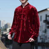 新中式K盘扣过年喜庆舞台演出金丝绒衬衫夹克外套男CS29-P65控78,男装夹克,电商A005, 新中式K盘扣过年喜庆舞台演出金丝绒衬衫夹克外套男CS29-P65控78,男装夹克,电商A005,