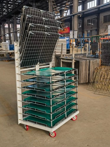 pcb板线路板放置架网格周转车防静电台车可折叠移动式货架