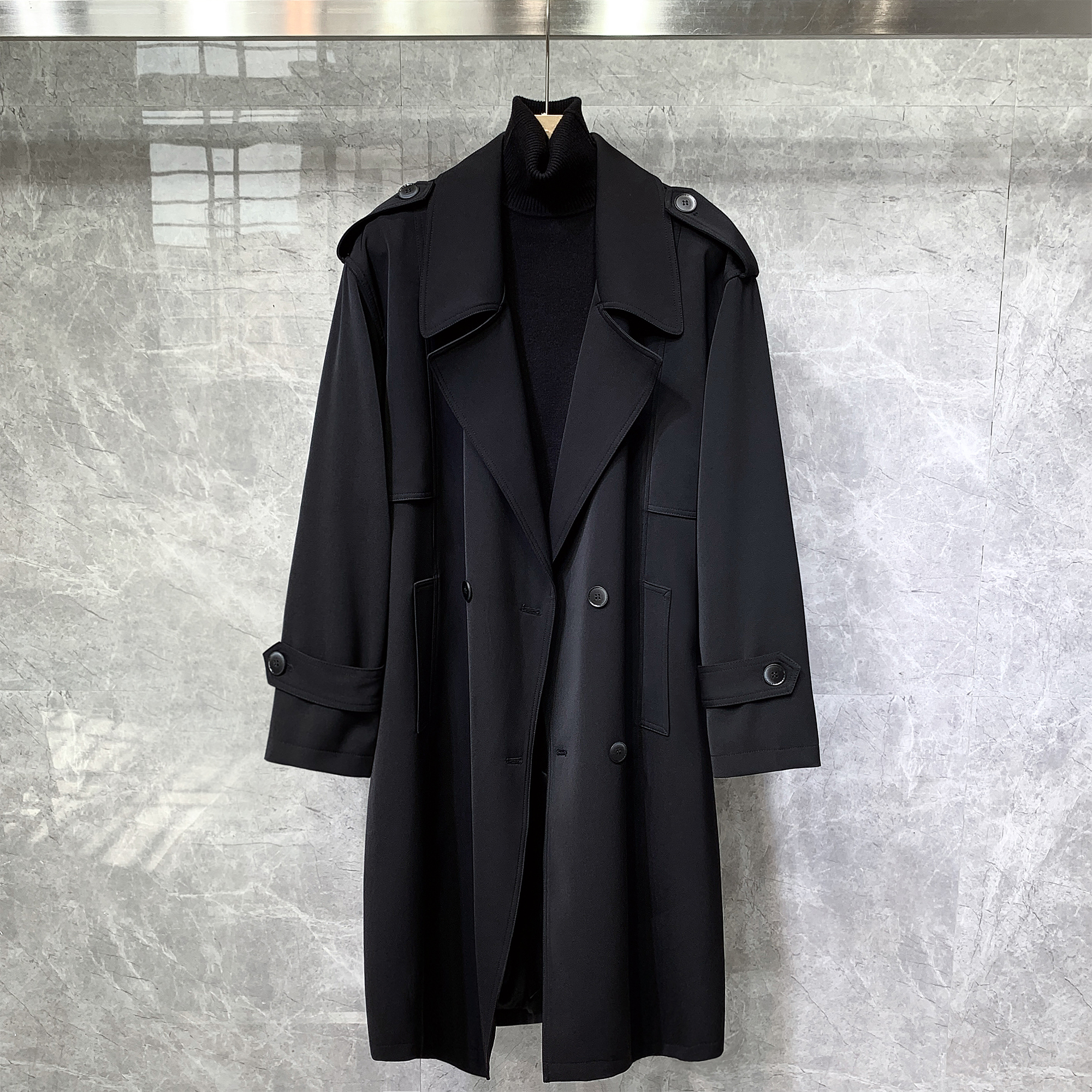 痞帅中长款克苏鲁痞帅风衣外套