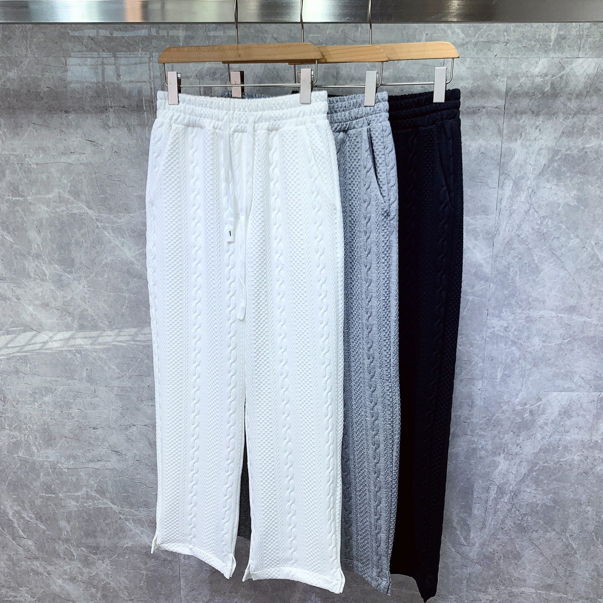 运动裤ins高街港风宽松阔腿裤