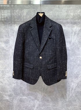 英伦轻熟风ins潮流修身西装外套男士韩版痞帅休闲单西服加厚上衣