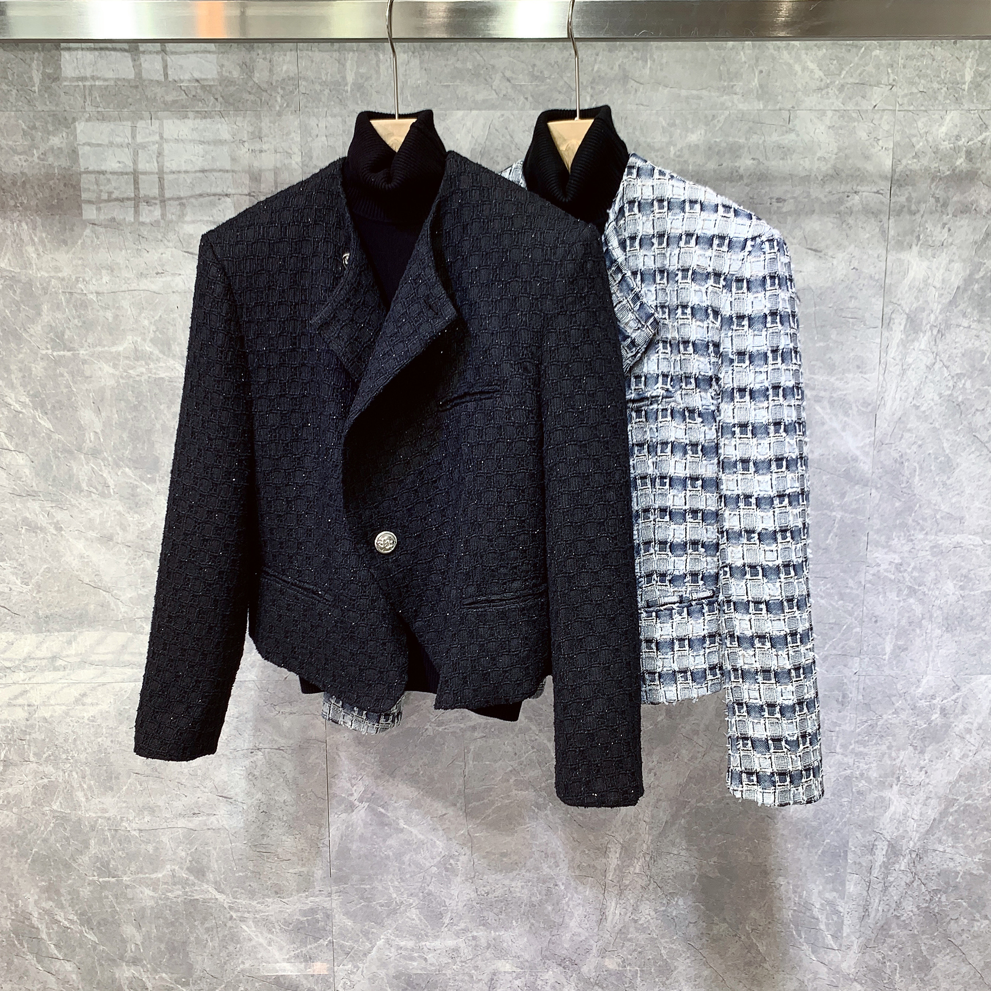 ins痞帅设计感高级小香风外套