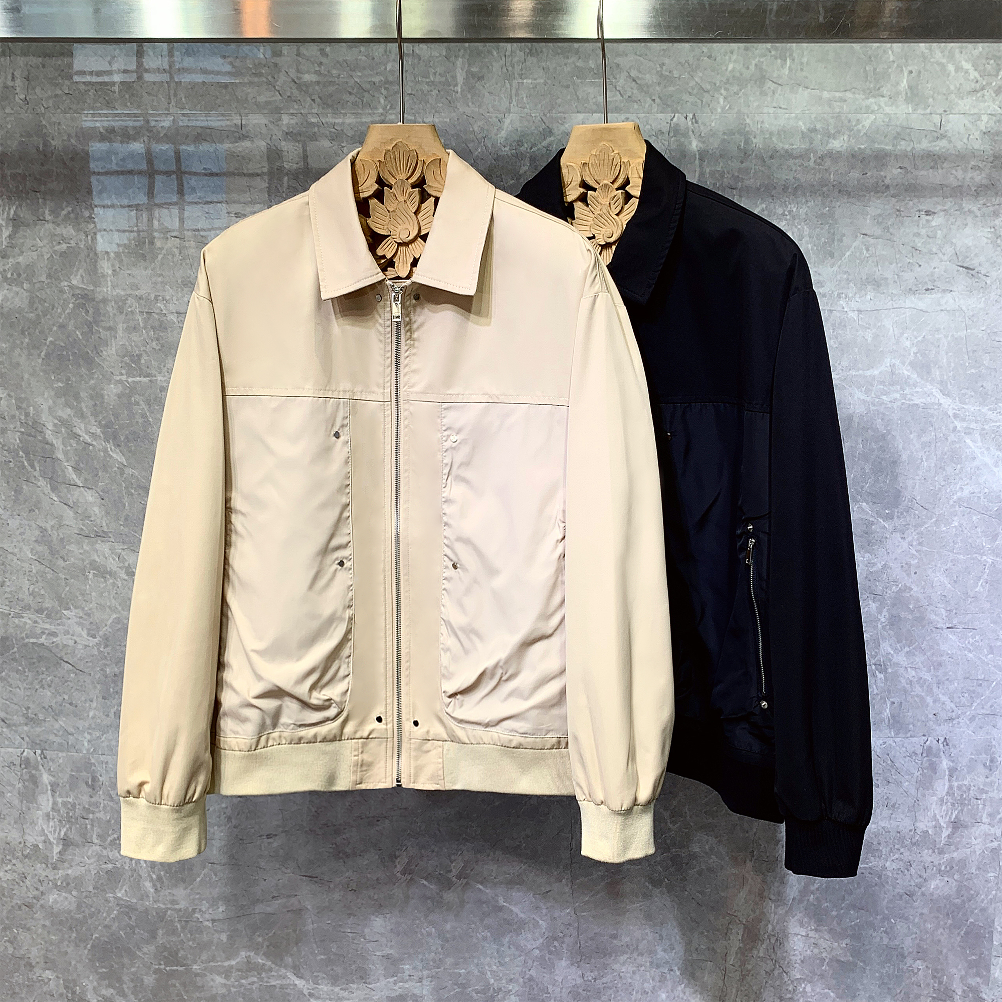 休闲港风飞行员外套设计高级感