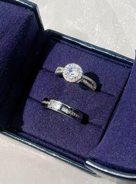 结婚戒指仿真婚戒鸽子蛋男女假对戒可调节仪式钻戒一对婚礼现场