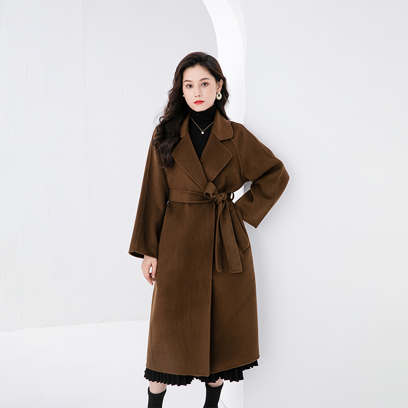 纯羊毛大衣女中长款过膝毛呢外套