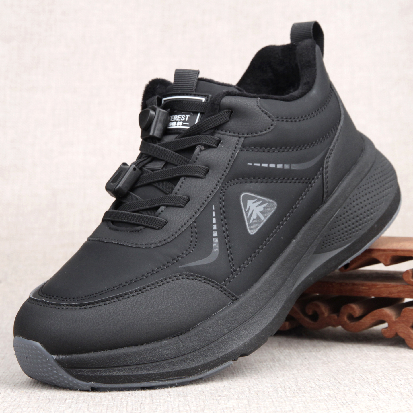 冬季老人鞋中药防臭老北京男棉鞋