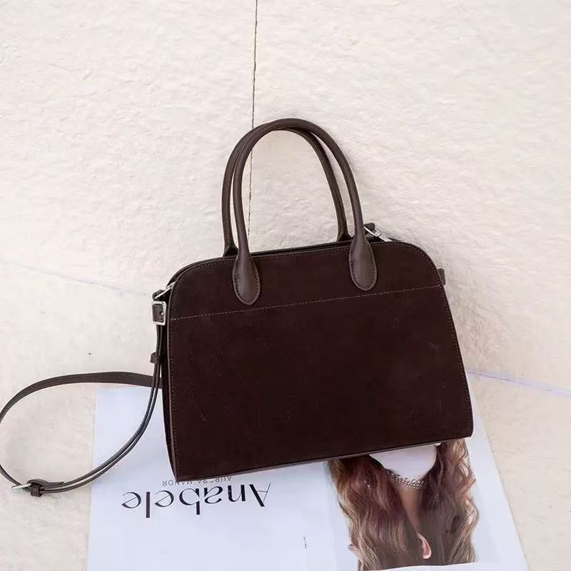 【千屿Sheila】复古风高级感牛皮单肩托特包女士真皮大容量手提包