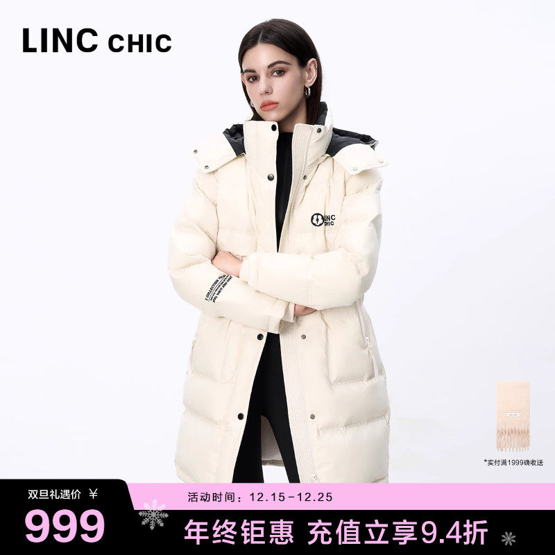 都市学院感中长款羽绒服