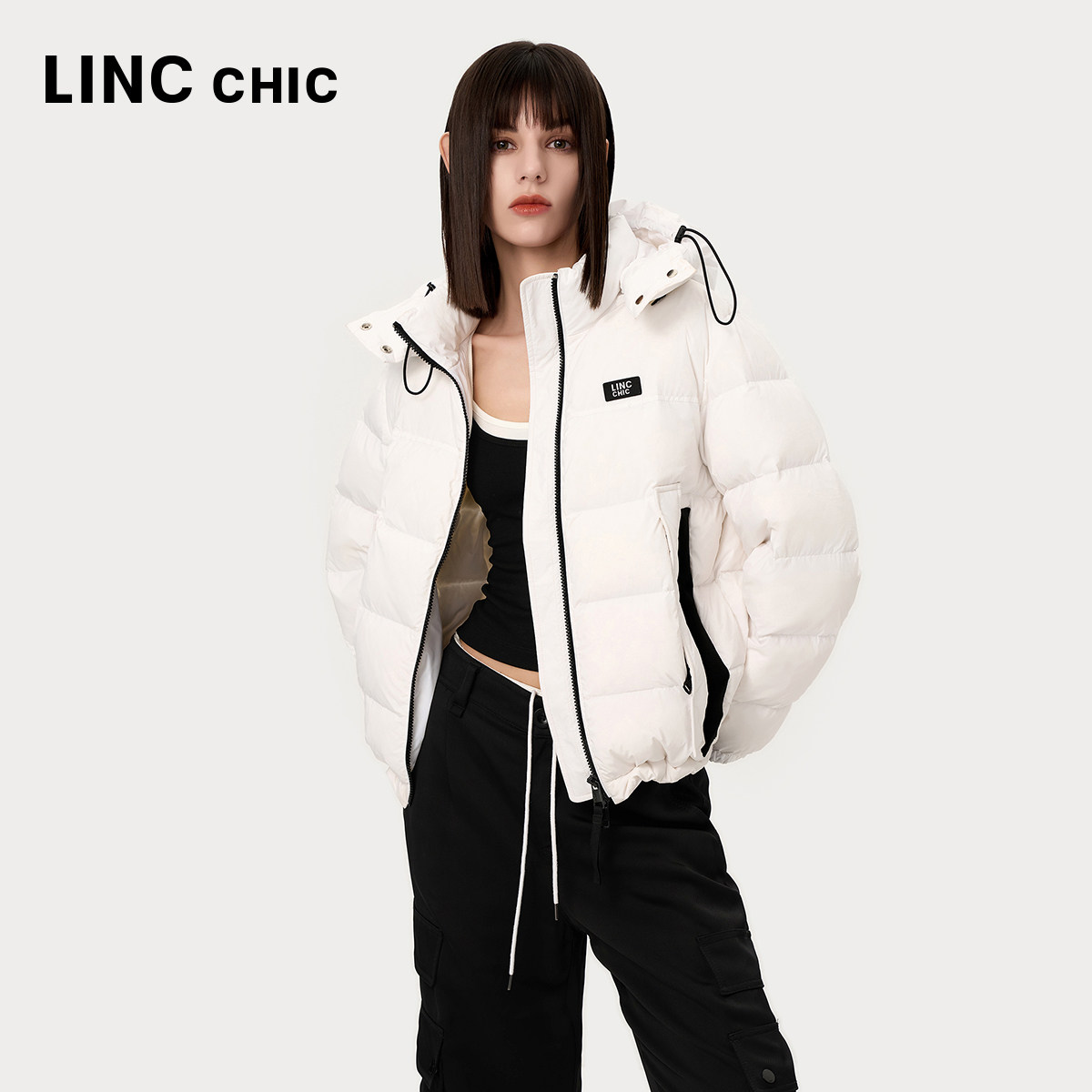 【明星同款】LINC金羽杰短款羽绒服女款冬季新款轻薄羽绒服女外套,女装/女士精品,羽绒服,淘宝优惠券,粉丝福利购,淘宝优惠卷