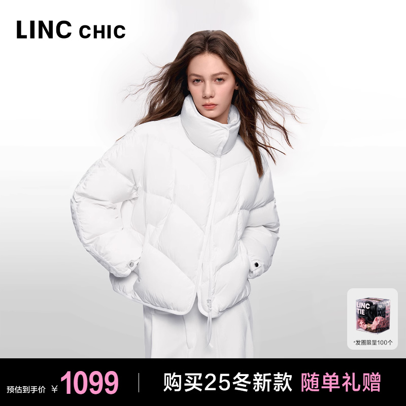 立领廓形设计感短款羽绒服