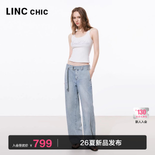 女S261JE019Y 低腰弯刀牛仔裤 LINCCHIC金羽杰2026年春季 新品