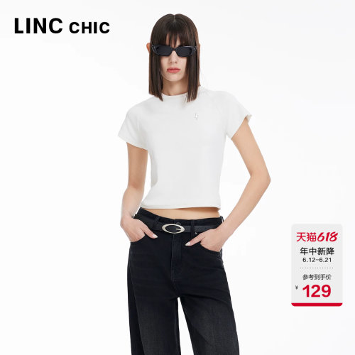 LINC修身短款甜酷感小T