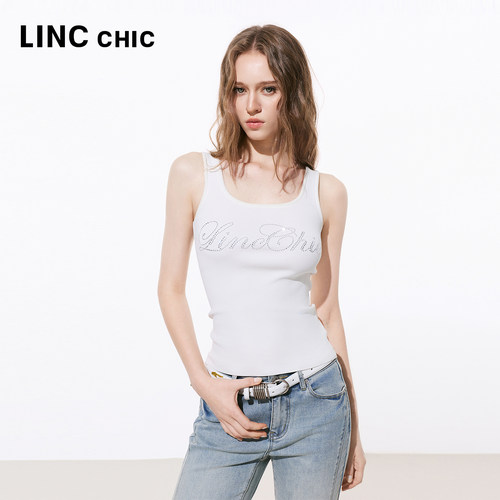 LINCCHIC金羽杰2026年春季新品U领针织吊带背心女S261SW302Y