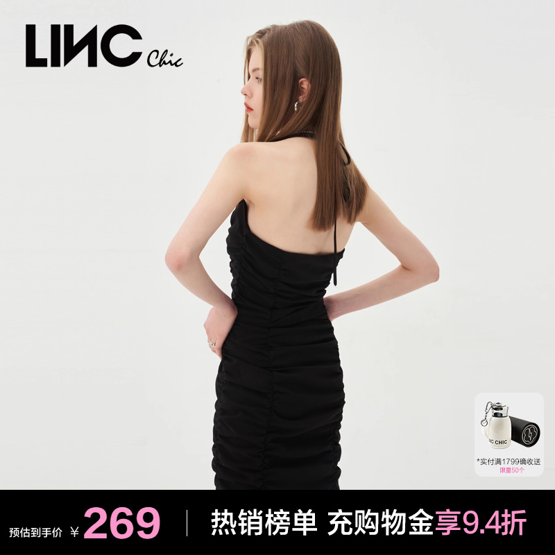 时髦小姨风法式吊带连衣裙